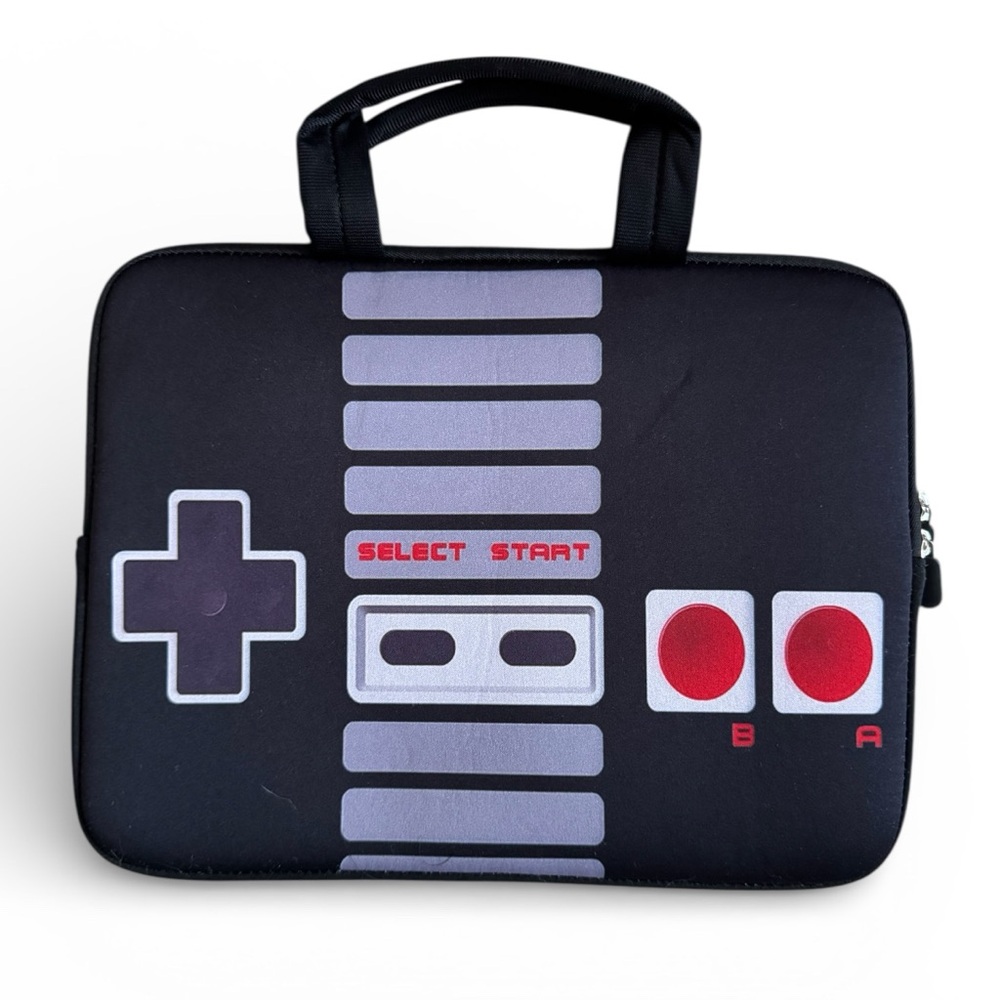 New KBSING Retro Game Controller Laptop Tech Case Sleeve Travel Black Gray